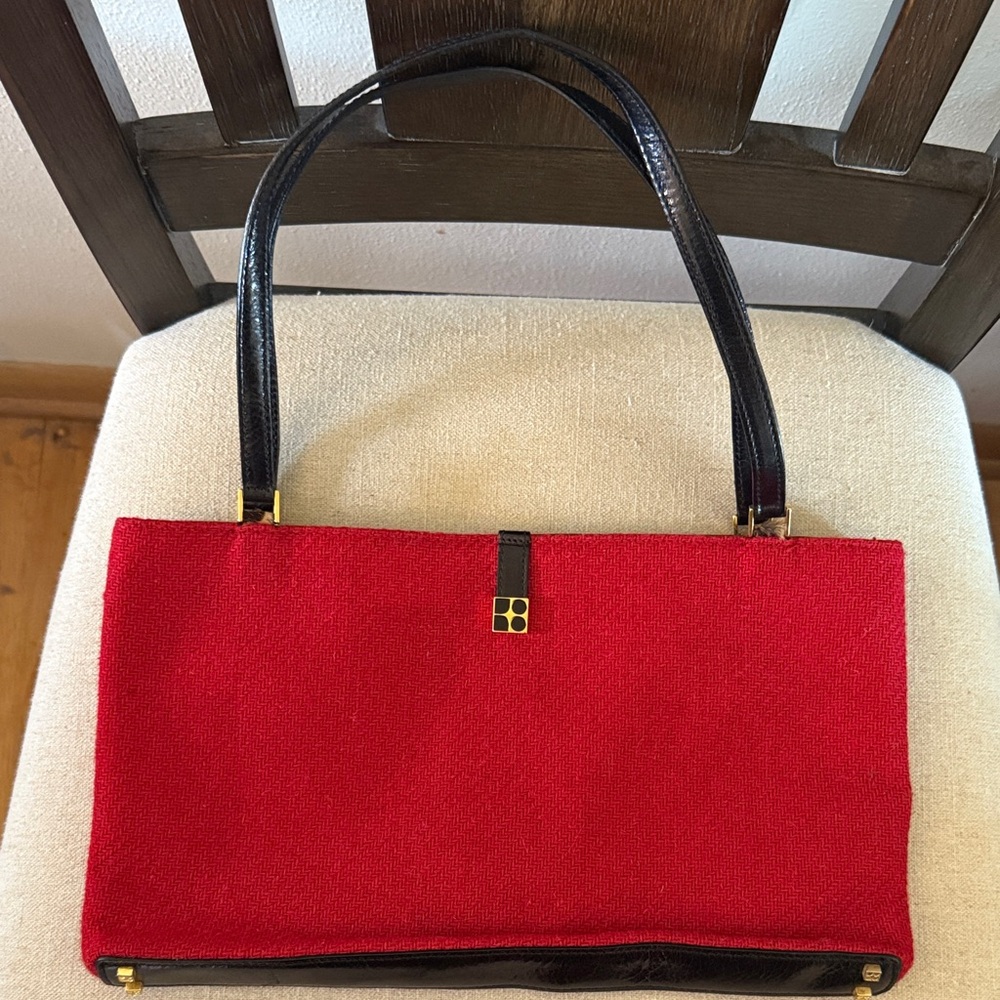 Kate Spade Women's Rectangle Shaped Handbag Shoulder Bag Red Animal Print